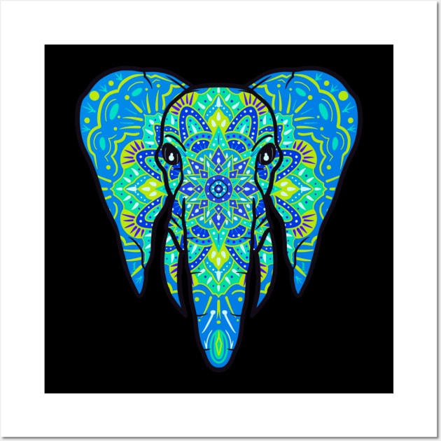 Elephant mandala Wall Art by Chillateez 